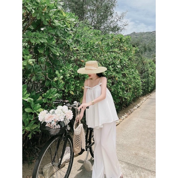Set dập ly trắng 2 dây ngọc