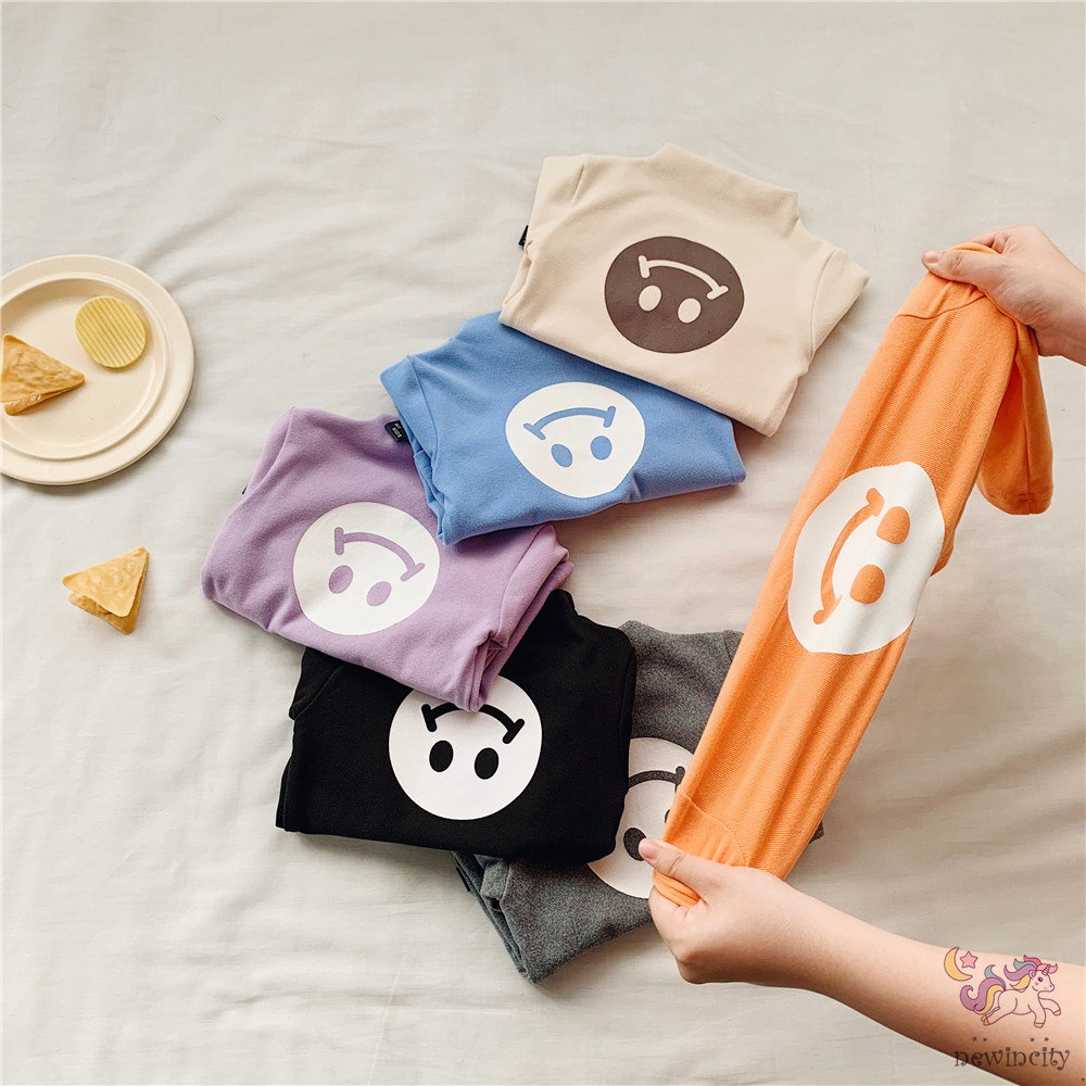 Áo thun bé gái tay dài in hình hoạt hình đơn giản dễ thương