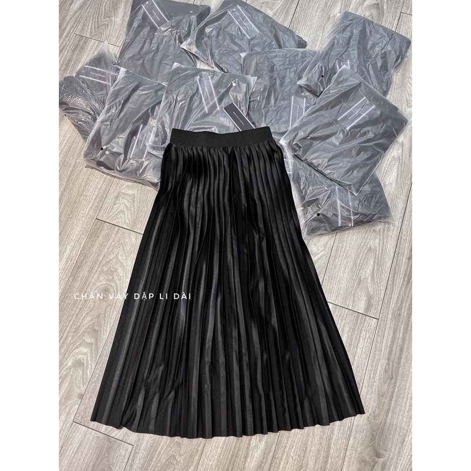 Bán sỉ chân váy xếp ly đen hàn xẻng | BigBuy360 - bigbuy360.vn