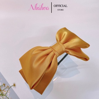 Bờm Tóc Nơ Lụa Chất Satin Pha Lụa Nhiều Màu Sắc - Chính Hãng NHÀ HOA