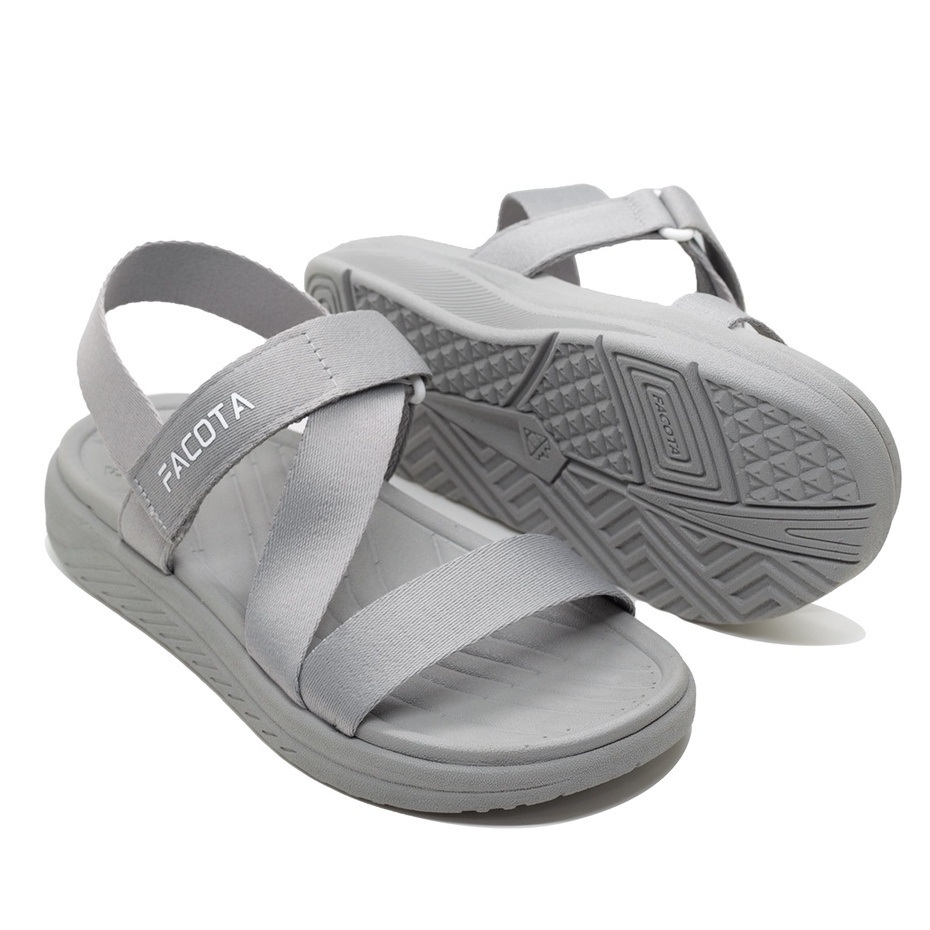 FACOTA giày dép sandal nam, nữ xám bạc R mang đi chơi đi học NN11
