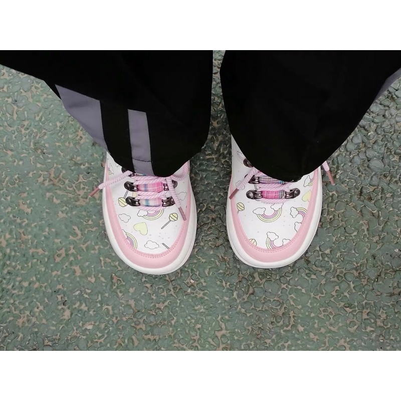 Giày búp bê độn đế phong cách tiểu thư dễ thương,có ảnh thật-96korean shoes