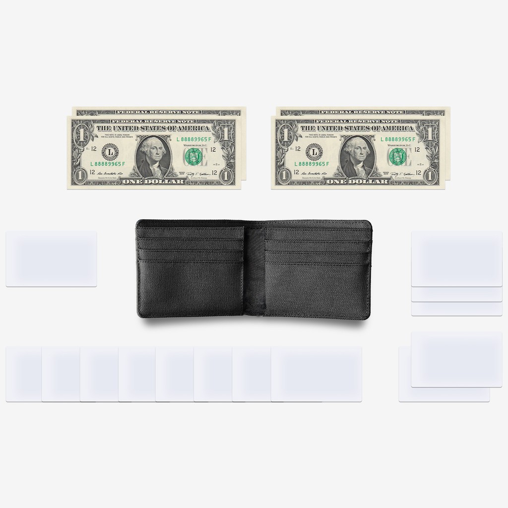 Ví Vải DIM Mixed Wallet - Ngang (Thiết Kế Gập Đôi, Đựng 6 - 10 Thẻ, Vừa CMND - GTX, Đựng Tối Đa 15 - 20 tờ tiền) - 3 Màu