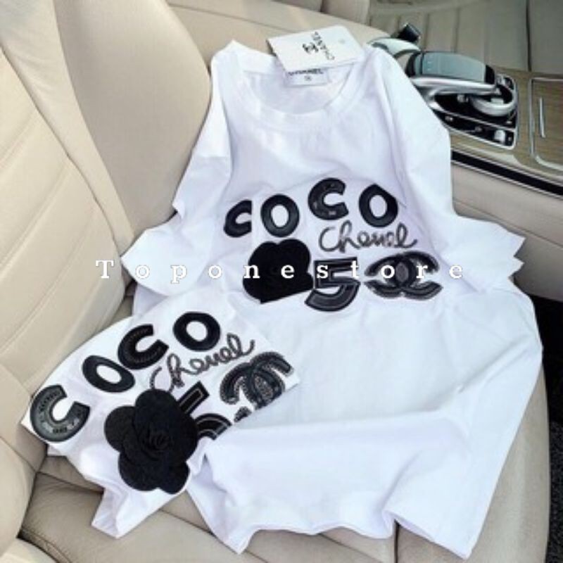 Áo thun COCO tay lỡ phom rộng unisex thời trang hàn quốc