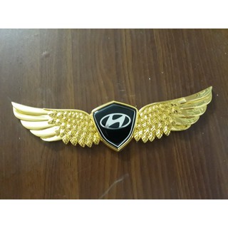 HN- Cánh thiên thần logo Hyundai (Huyndai) dán nắp capo, nắp cốp - Hàng cao cấp