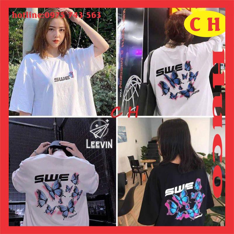 áo phông thời trang nam nữ - áo thun 5D SWE tay lỡ form thụng mềm mịn ,form rộng unisex,ulzzang, oversize chất cotton