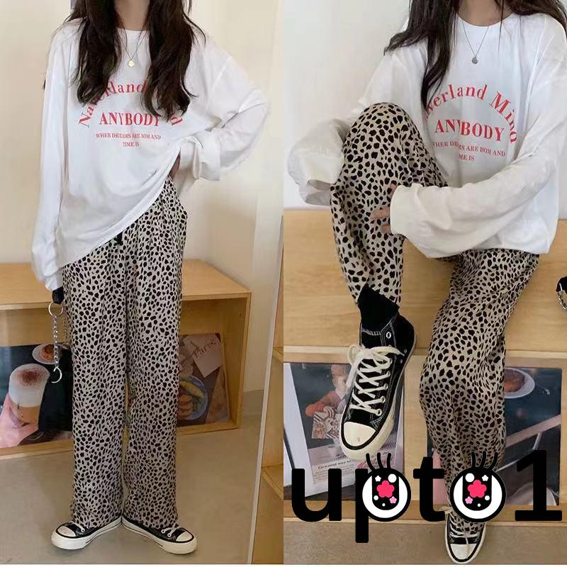 [Mã FASHIONT4WA2 giảm 10K đơn 50K] Quần Dài Nữ Lưng Cao Họa Tiết Da Báo Thời Trang | BigBuy360 - bigbuy360.vn