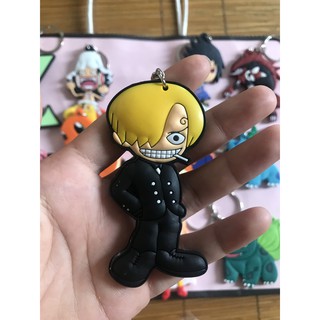 Móc chìa khóa cao su anime 2 mặt