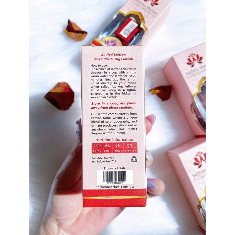 Saffron Market Úc lọ 2g date 2024 Nhuỵ hoa nghệ tây