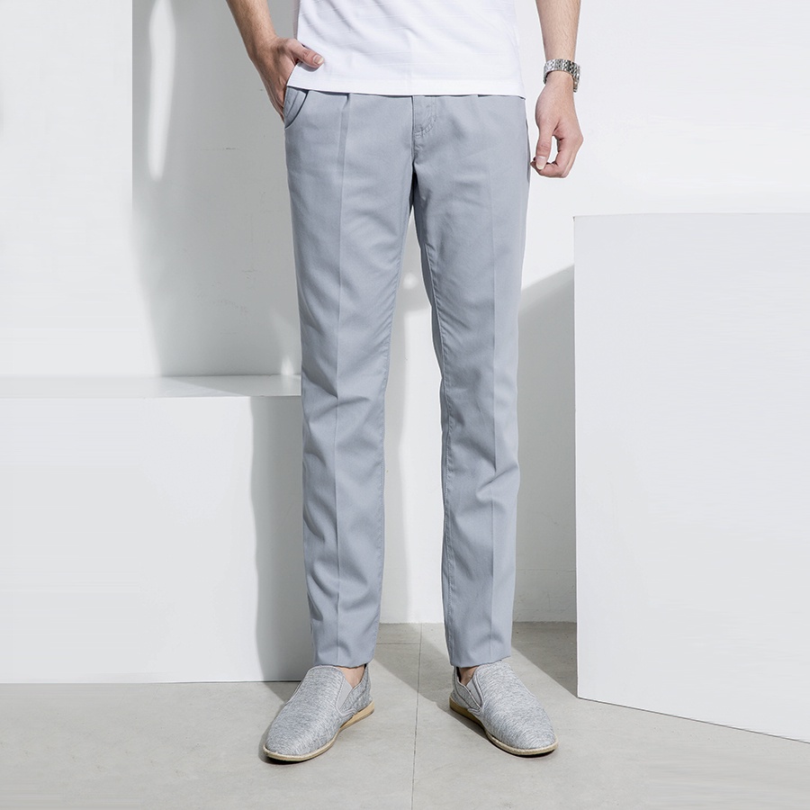 Quần kaki nam Aristino cotton dày dặn đứng dáng không nhăn from rộng  AKK02307