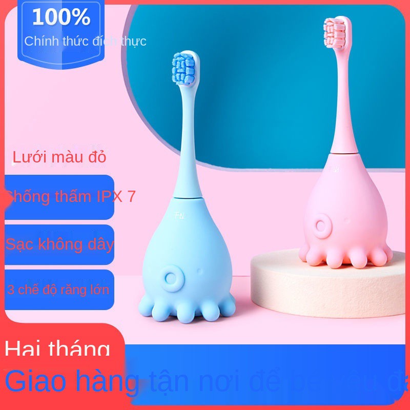 Bàn chải đánh răng Baby Electric, bàn chải đánh răng tự động cho trẻ từ 2 tuổi, bàn chải mềm cho bé, kẹo mút đa năng cho