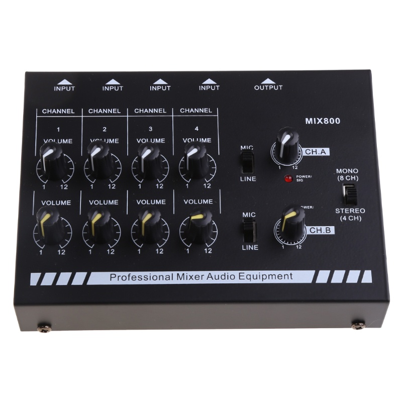 Bộ Khuếch Đại Âm Thanh Mini 8 Kênh Không Tiếng Ồn Thấp MIX800