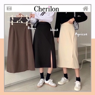 Chân váy dáng dài Ulzzang, chân váy a xẻ cạnh KANIMI, chất tuyết mưa đẹp
