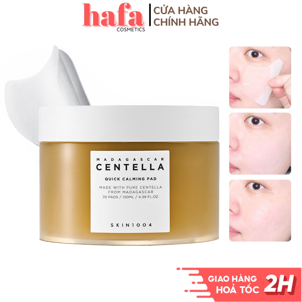 Toner Dạng Miếng Dưỡng Ẩm, Làm Dịu Da Chiết Xuất Rau Má Skin1004 Madagascar Centella Quick Calming Pad
