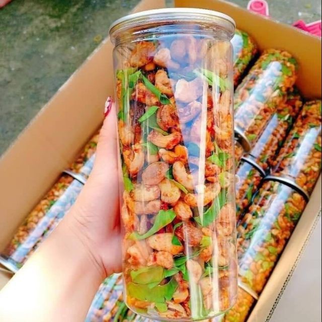 [Mã 77FMCGSALE1 giảm 10% đơn 250K] 500g Hạt điều rang tỏi ớt lá chanh | BigBuy360 - bigbuy360.vn