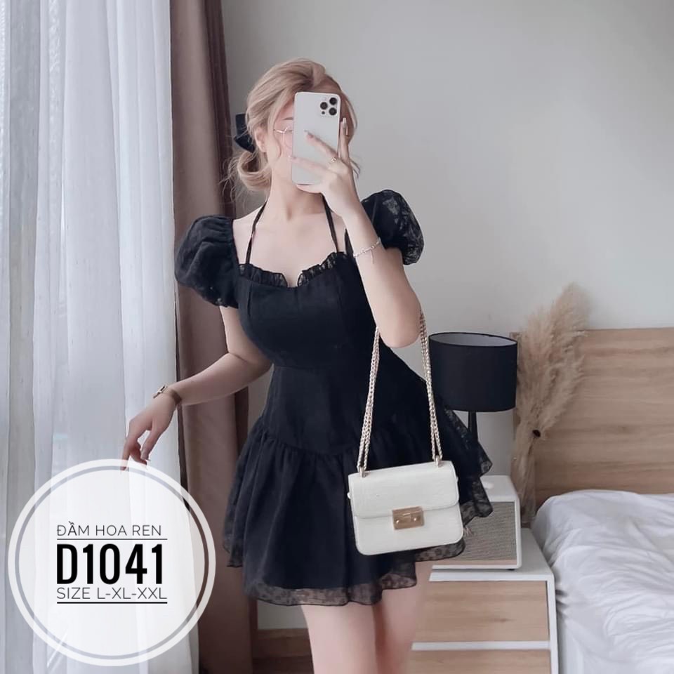 ĐẦM REN ĐI TIỆC CỔ YẾM BIG SIZE SANG CHẢNH DÁNG XOÈ