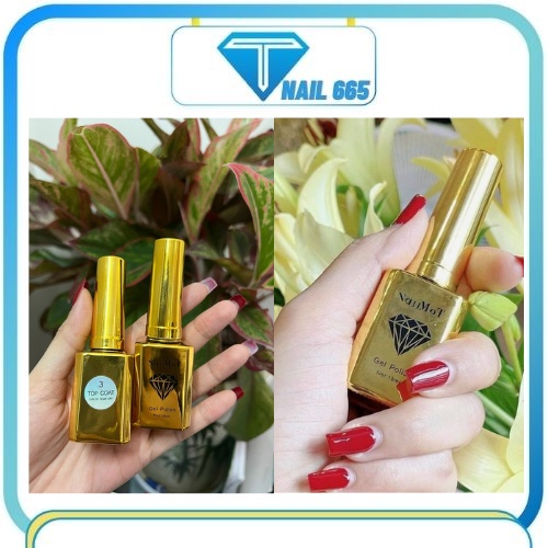 Base coat , Top coat bóng bền mỹ , Base top Nail mot cứng móng mỹ vàng kim cương 18ml