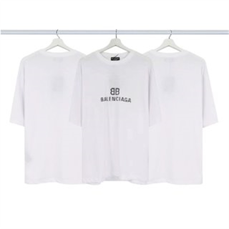 Áo Thun Cotton Tay Ngắn Cổ Tròn In Chữ BB Mosaic Plus Size Unisex