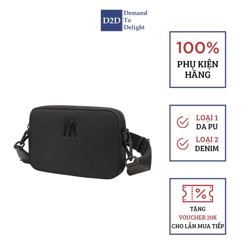 🔥 Túi MLB Đeo Chéo Logo Nổi 3 Màu Cá Tính Siêu Hot Hit Unisex (FULL TAG + TẶNG KÈM BOX) 🔥