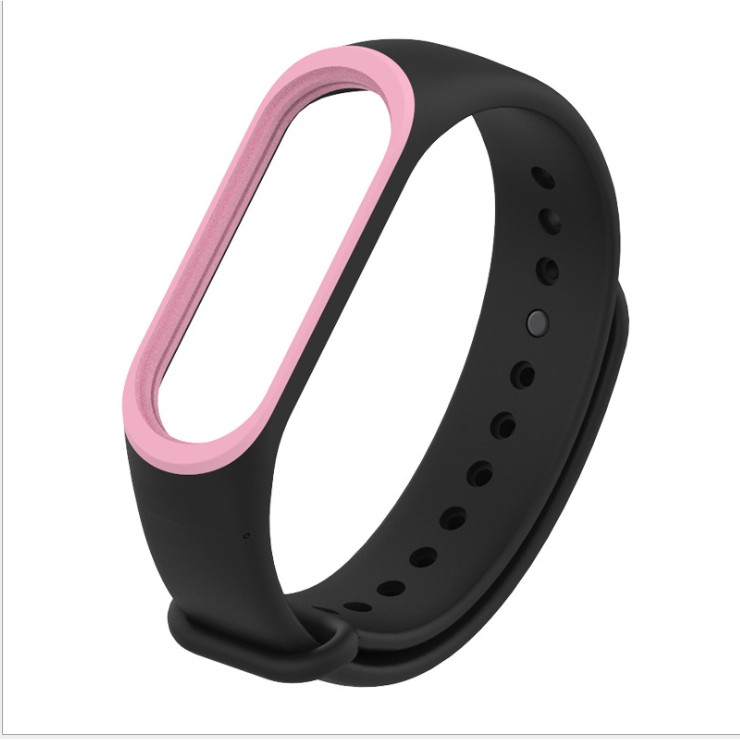 Dây đeo thay thế cho Xiaomi Miband 3 và 4 /5 viền mầu ( MB02 )