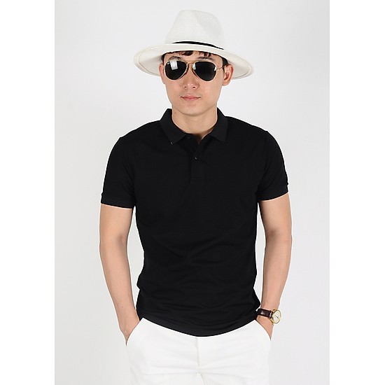 Áo phông nam màu trắng - Áo thun nam có cổ chất cá sấu cao cấp hàng đẹp xuất dư co giãn tốt | BigBuy360 - bigbuy360.vn