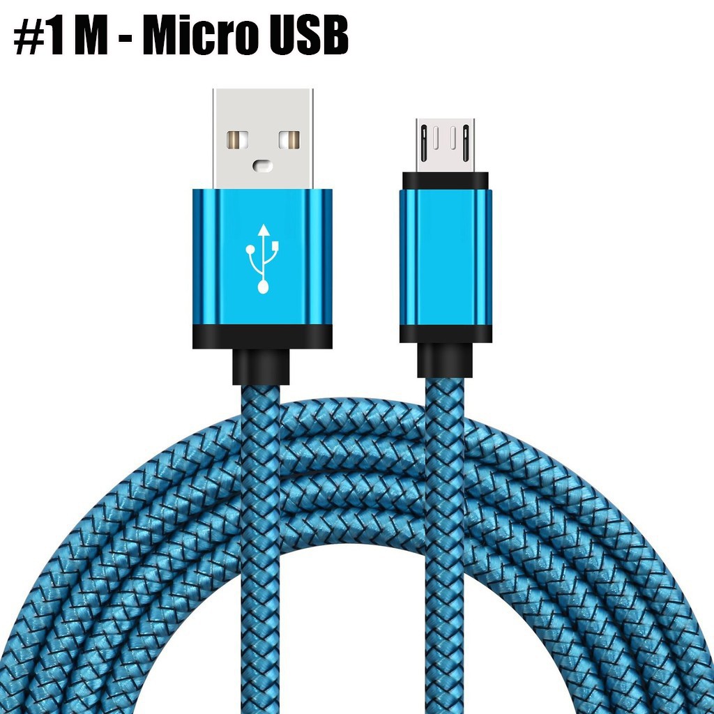 Cáp sạc nhanh Micro USB dây bện