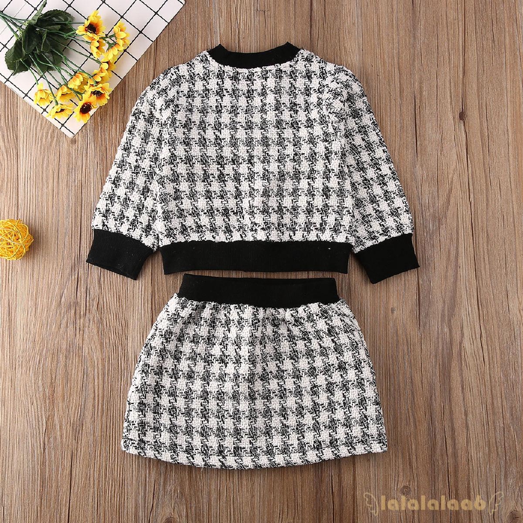 Set áo khoác Cardigan + Chân váy xinh xắn cho bé gái