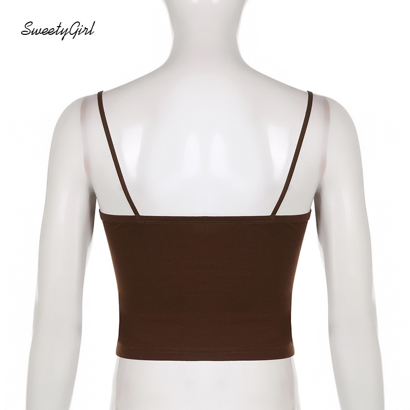 Áo Hai Dây Cổ Chữ V Màu Trơn Dáng Ôm Thời Trang Quyến Rũ Cho Nữ 2022