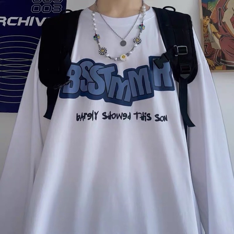 Áo thun dài tay cotton mềm mịn, áo thun freesize nam nữ mã LL09 | BigBuy360 - bigbuy360.vn