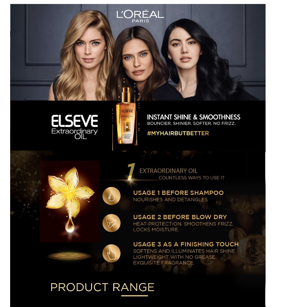 Dầu gội L'Oreal Paris Elseve Extraordinary Oil Ultra Nourishing chiết xuất tinh dầu hoa tự nhiên 650ml | BigBuy360 - bigbuy360.vn