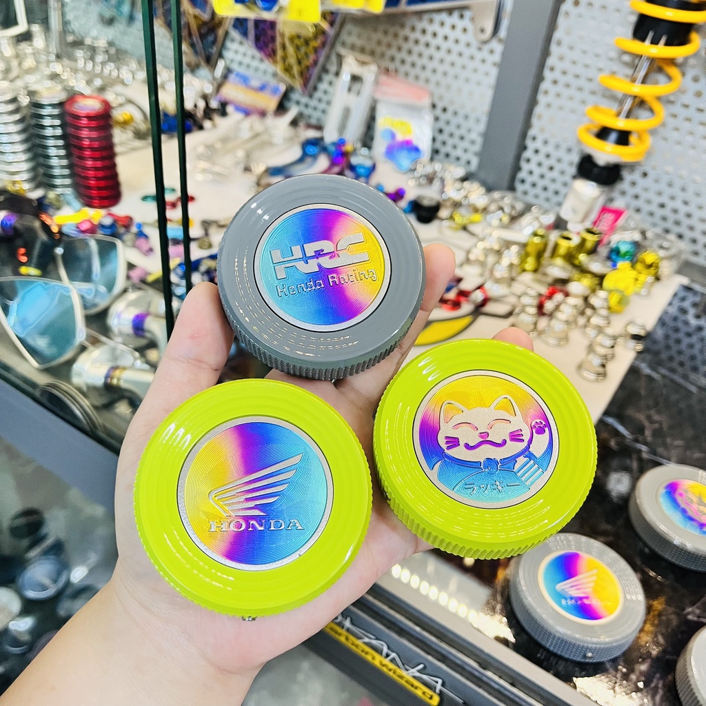 Nắp bình xăng cnc tem logo titan gắn mọi dòng xe ✌