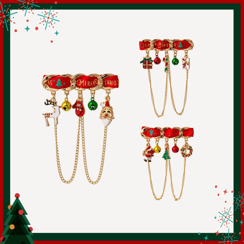 Ghim Cài Áo Hình Ông Già Noel Bằng Hợp Kim Xinh Xắn