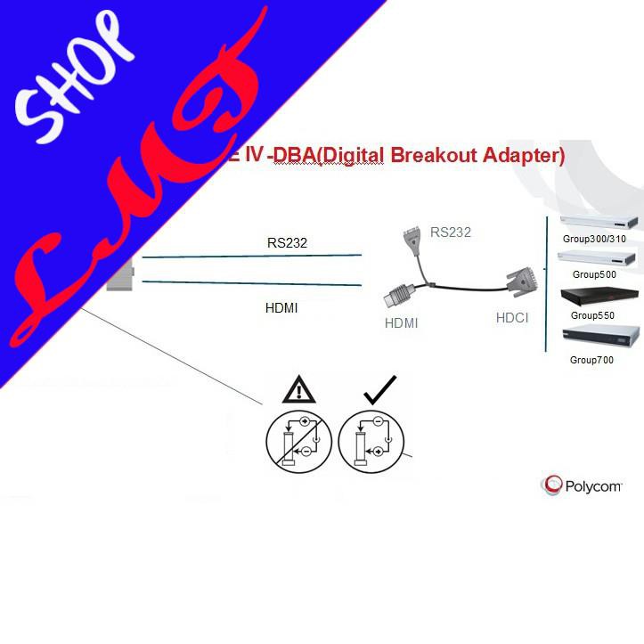 Cáp chuyển đổi HDCI ra HDMI và COM RS232 chính hãng Polycom