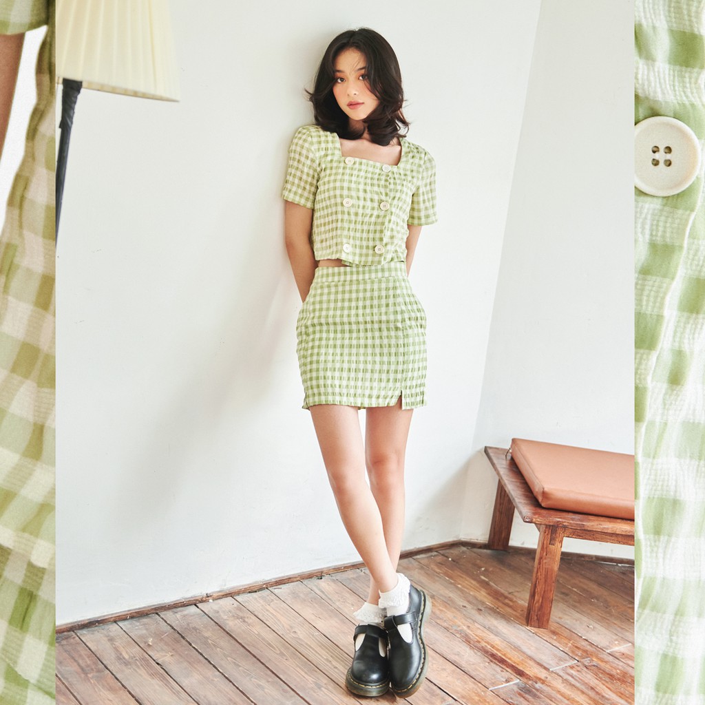 BLEUBIRD Quần giả váy caro BENTO SKORT