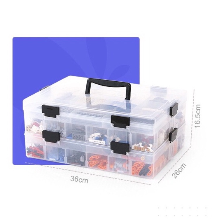 Hộp nhựa đựng chi tiết Lego nhiều ngăn