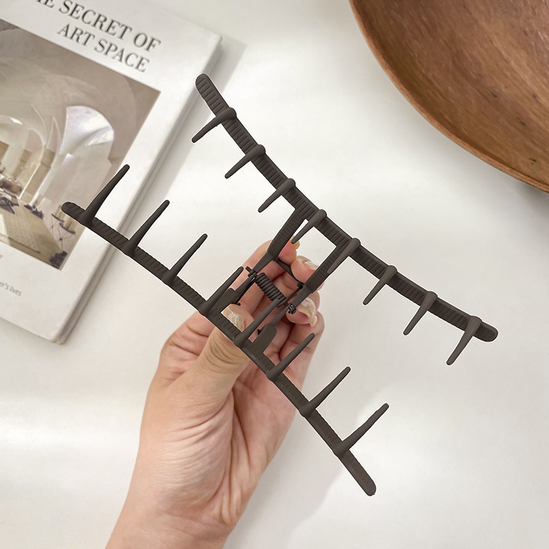 Kẹp Tóc Hình Cá Mập 12.5cm Màu Trơn Thời Trang Cho Nữ
