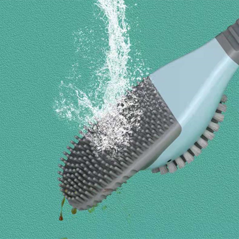 Cọ chà rửa nhà vệ sinh toilet hình con vịt gắn tường silicon