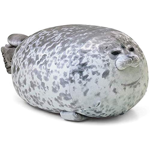 RUNYA Blob Seal Pillow Cute Chubby Seal Plush Toy Cotton Stuffed Animals