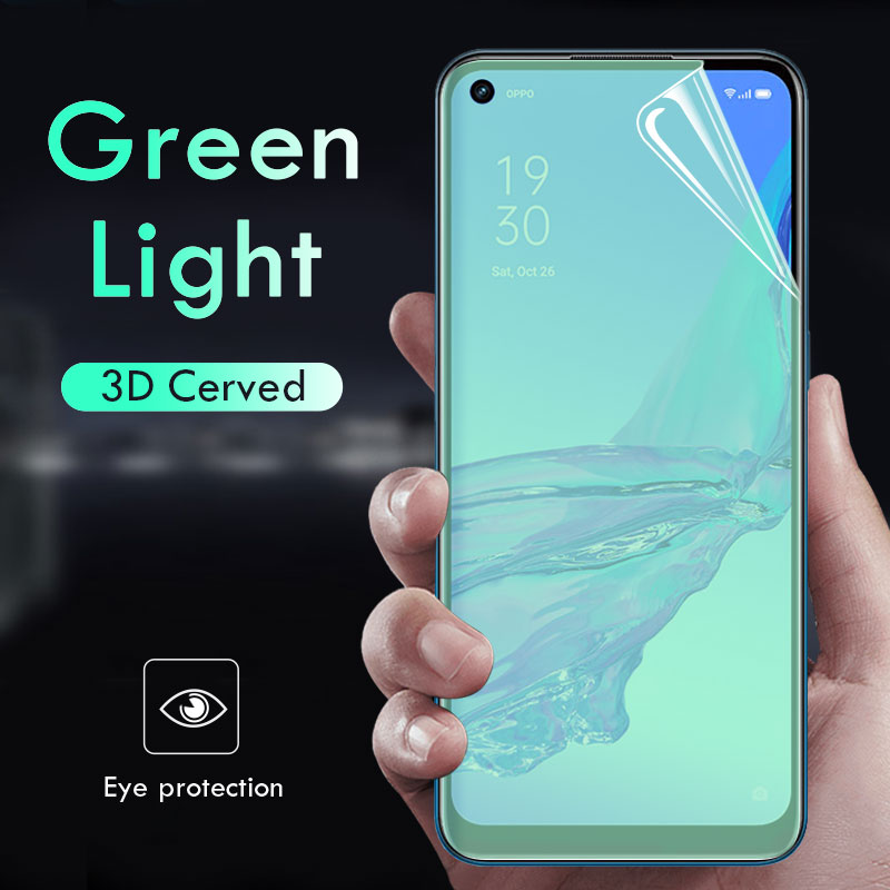 Soft TPU Eye Protection Green Light Full Cover Screen Protector Film OPPO F9 F11 Pro A3S A5S A12 A33 A53 A52 A92 A5 A9 2020