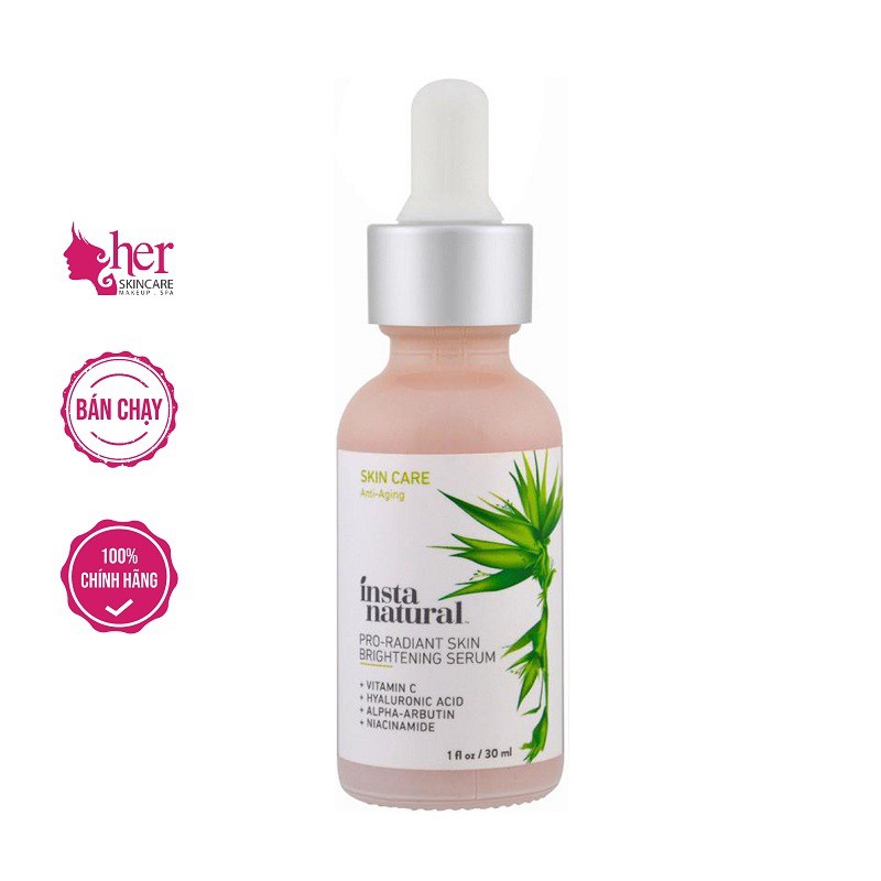 [Mã COS1904 giảm 8% đơn 300K] [CHÍNH HÃNG - 30ml] Serum dưỡng trắng da InstaNatural Brightening 25% Vitamin C