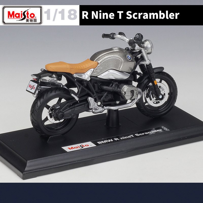 Mô Hình Xe Mô Tô BMW R Nine T, Tỉ lệ 1:18, Mô Hình Chính Hãng, Xe Mô Hình Kim Loại, Xe có Bản Quyền BMW