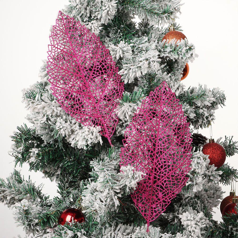 PINEVN Hoa Lá Vàng Nhân Tạo Treo Trang Trí Tiệc Giáng Sinh