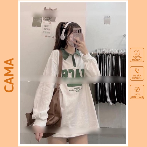 Áo polo nam nữ dài tay form rộng CAMA STORE M441