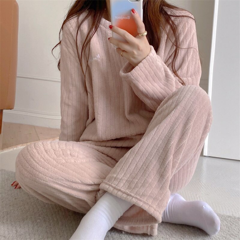 [ORDER] [CHÍNH HÃNG] Bộ đồ ngủ nữ san hô nỉ ấm áp | BigBuy360 - bigbuy360.vn