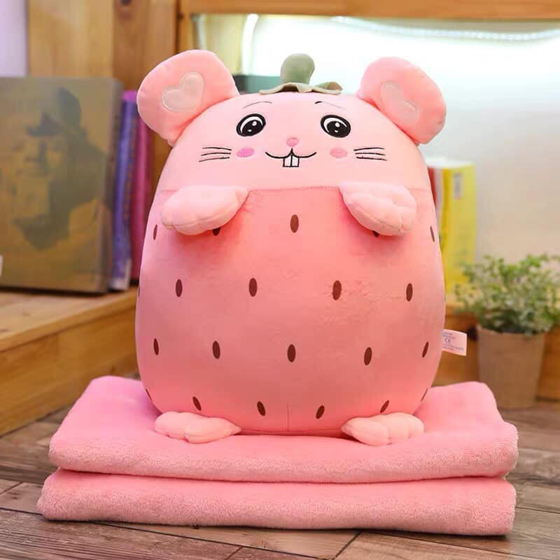 Gối kèm chăn hình thú văn phòng 3 trong 1 đa năng tiện lợi nhiều hình xinh xắn đáng yêu MiibooShi 2522222222