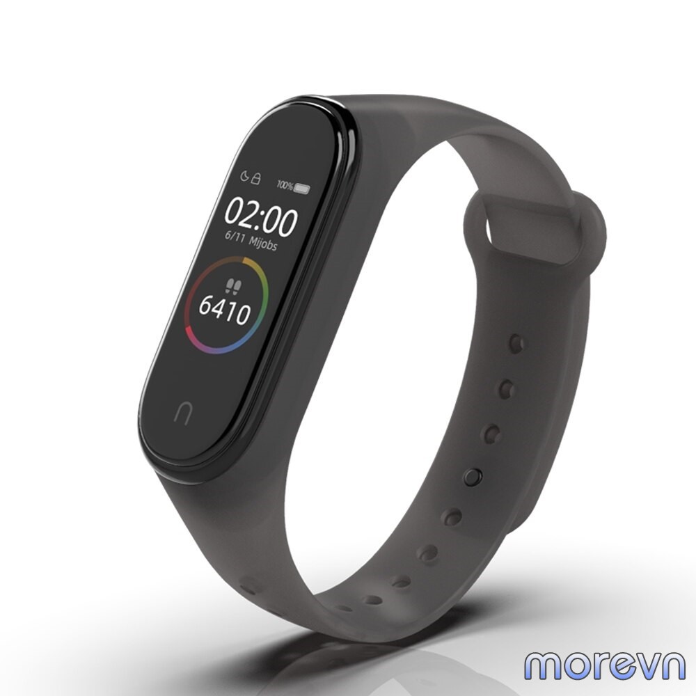 Dây đeo silicon trong suốt Mi band 3, mi band 4 chính hãng Mijobs - dây đeo thay thế miband 3/4 bản trong suốt (Mijobs)