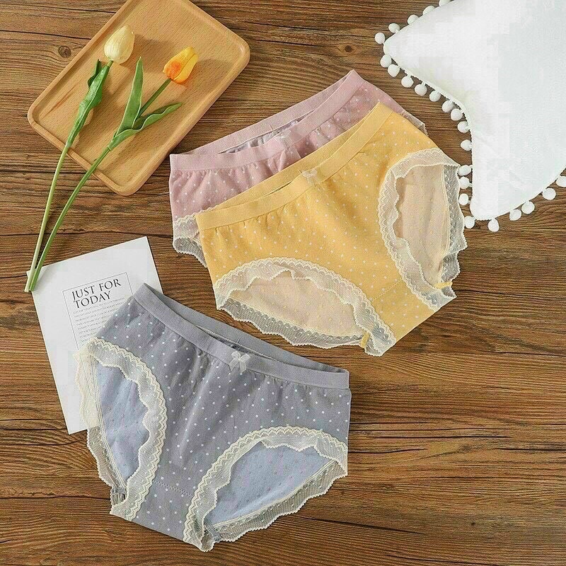 ComBo 10 Quần Lót Kháng Khuẩn Chấm Bi nhỏ