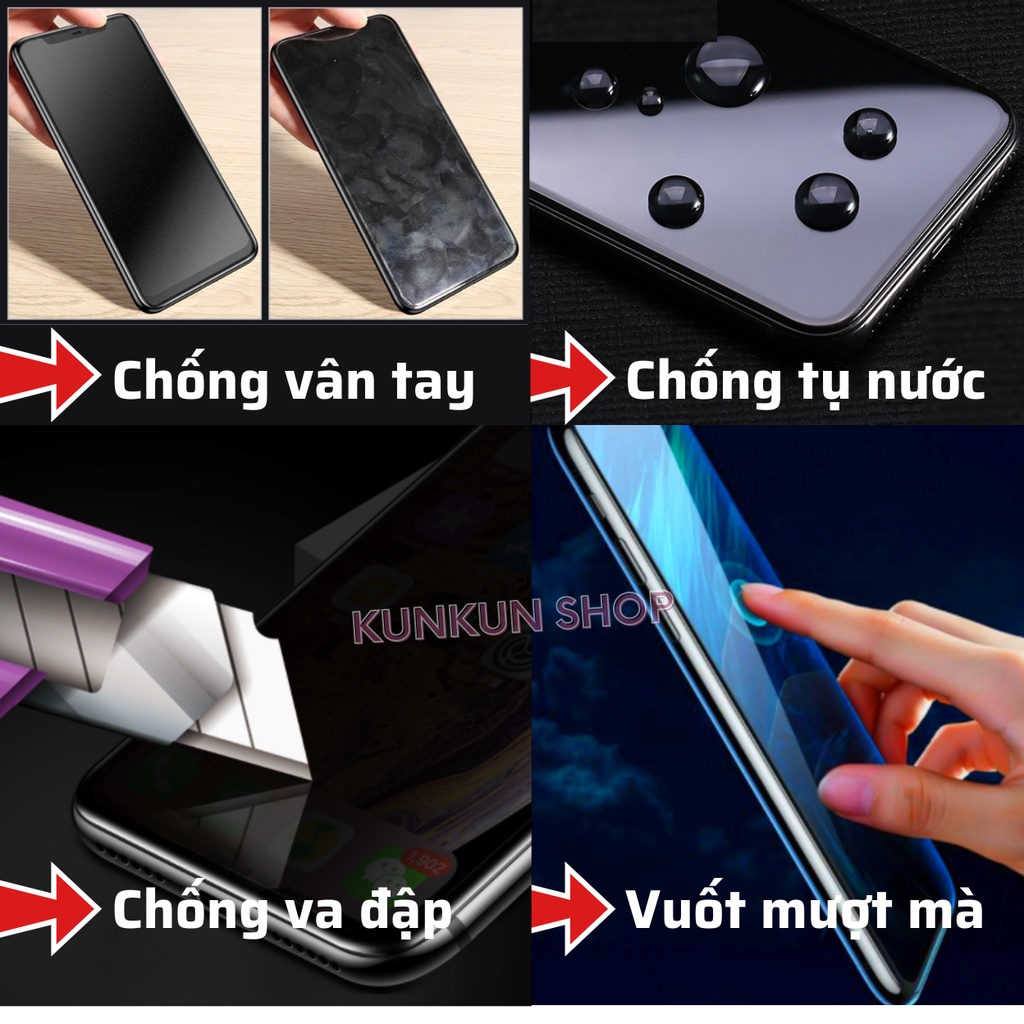 Kính Cường Lực Chống nhìn trộm Iphone 7Plus/8Plus/X/XR/XS/XS Max/11/11 Pro Max/12/12 Pro Max/13/13 Pro Max -Dán màn hình