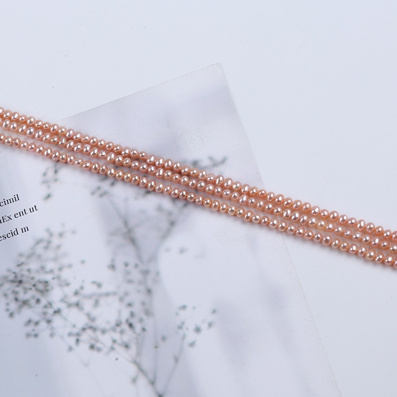 Cuộn Dây Ngọc Trai 3-4mm Nhiều Màu Sắc Dùng Làm Trang Sức Thủ Công
