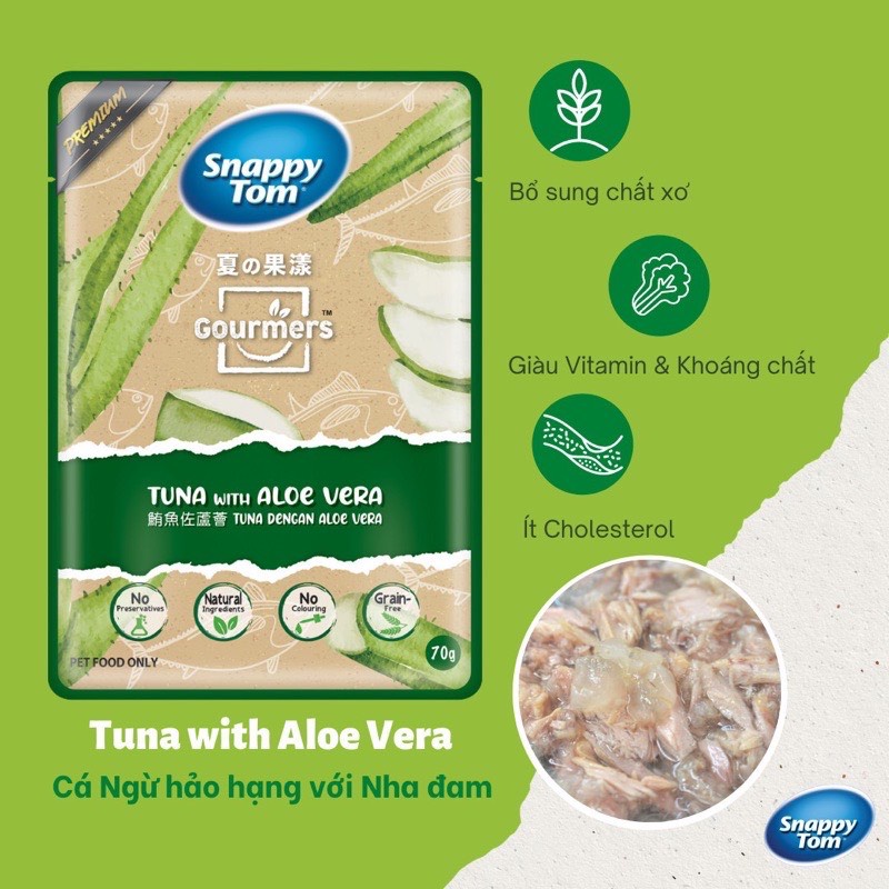 pate cho mèo vị trái cây Snappy Tom bịch 70 gr đủ vị